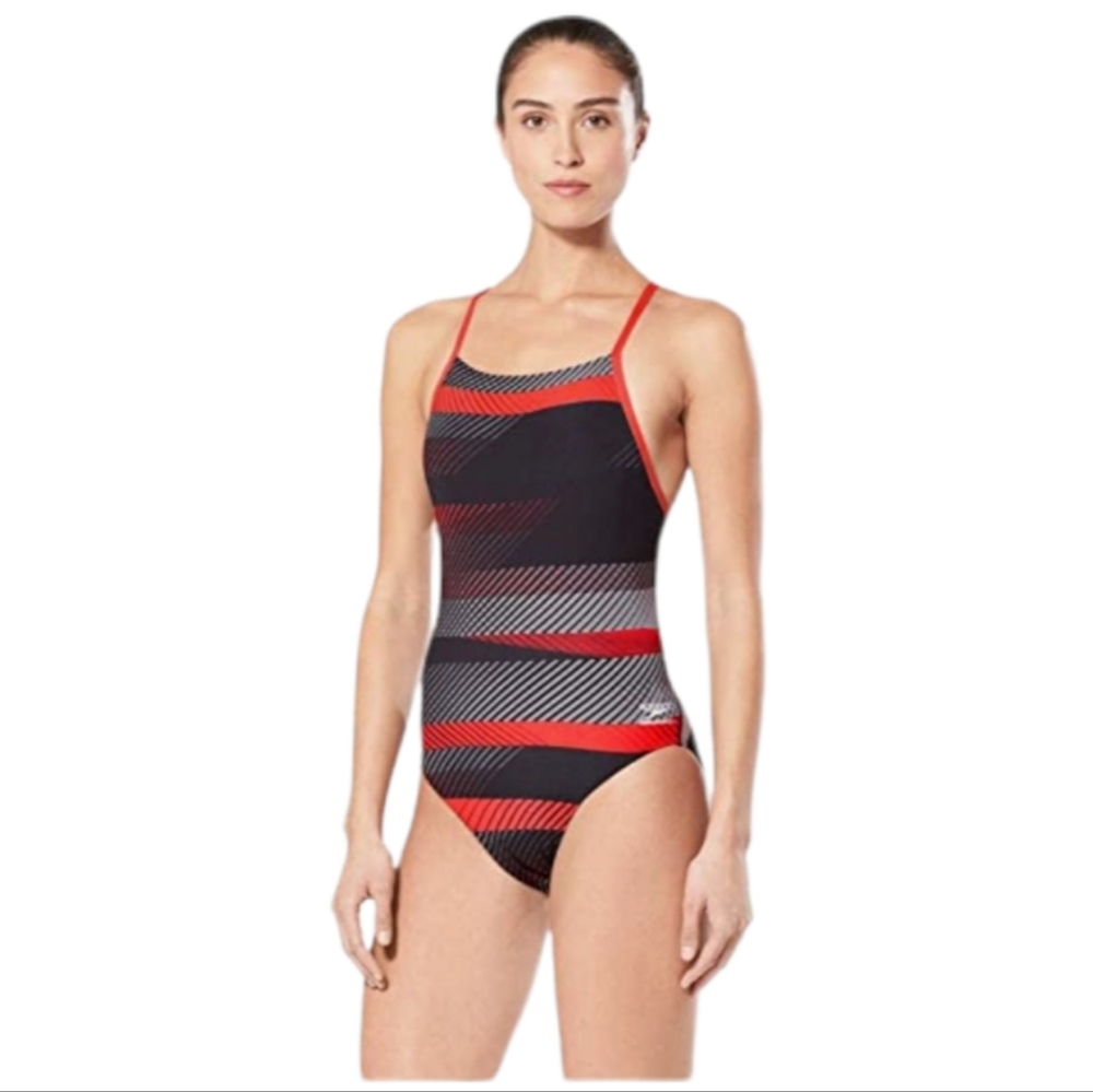 Speedo Women's Swimsuit One Piece Endurance+ Cross Back NWT! Size 24 (XXS) - Picture 2 of 7